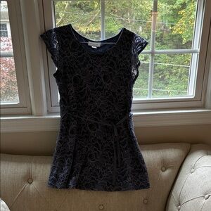 Motherhood Maternity Navy Lace Blouse